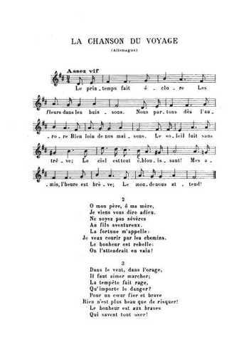 La chanson du voyage
